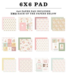 Carta Bella Paper Pad 6x6" - Little Lullabies Baby Girl